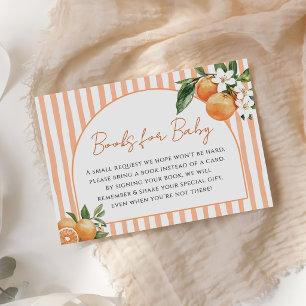 Carte D'accompagnement Livres pour bébé Shower bébé Citrus Orange