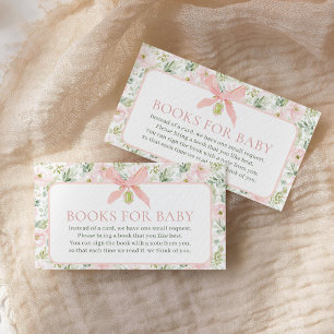 Carte D'accompagnement Livres pour bébé Shower bébé floral vintage rose