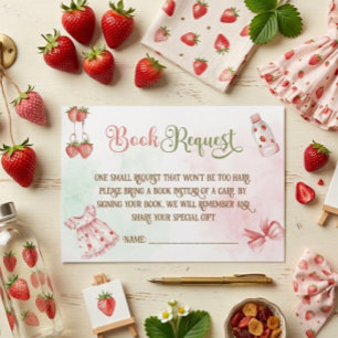 Carte D'accompagnement Livres pour bébé shower de bébé fille Boho Berry