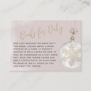 Carte D'accompagnement Livres Pour Bébé Snowflakes Baby shower d'hiver En