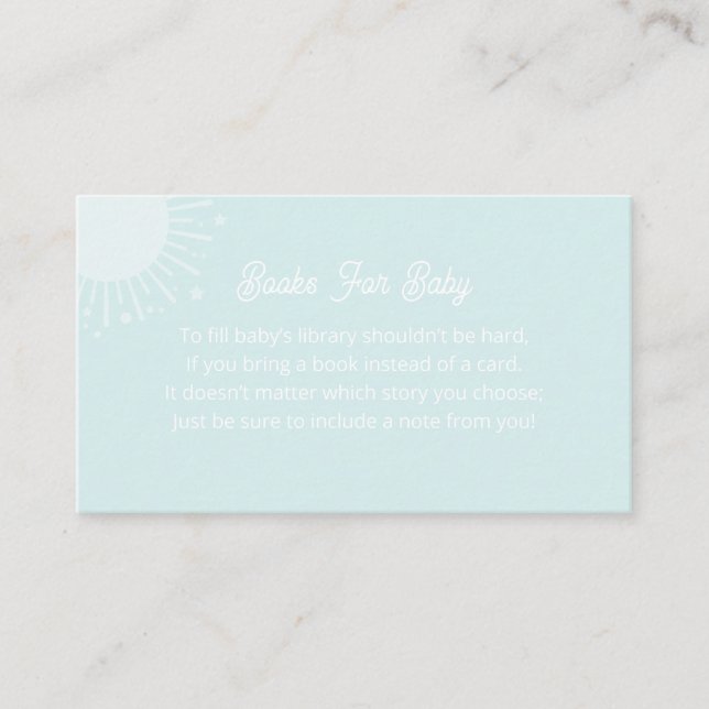 Carte D'accompagnement Livres Pour Bébé Sun Enclôture Card (Devant)