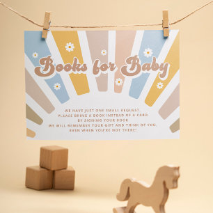 Carte D'accompagnement Livres pour bébé Super Retro Baby shower Sunshine