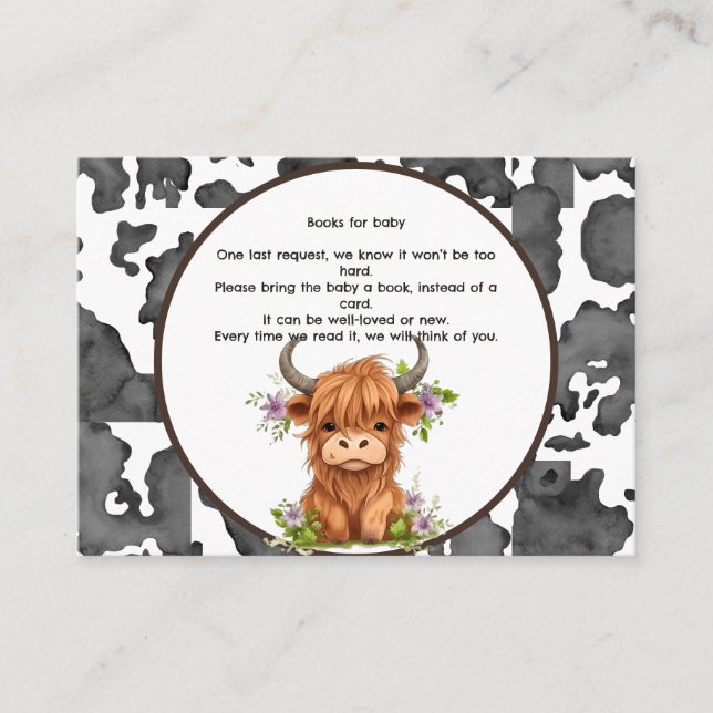 Carte D'accompagnement Livres pour bébé vache sainte Nous avons un bébé (Devant)