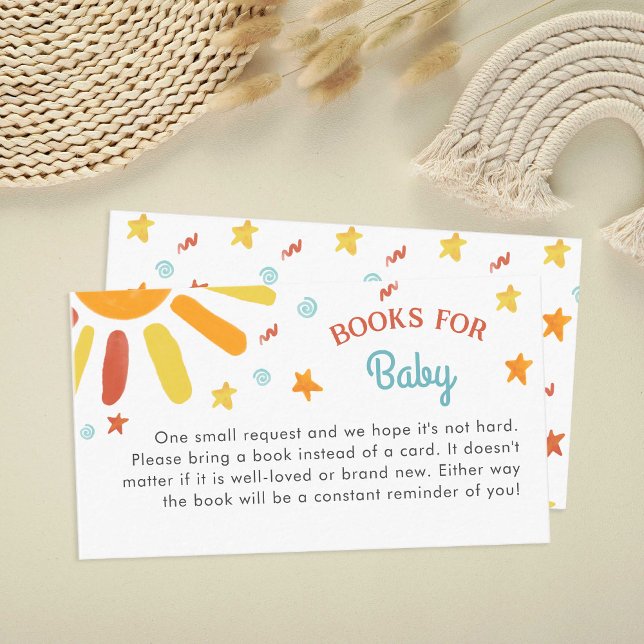Carte D'accompagnement Livres pour bébé voici le Baby shower du fils (Créateur téléchargé)