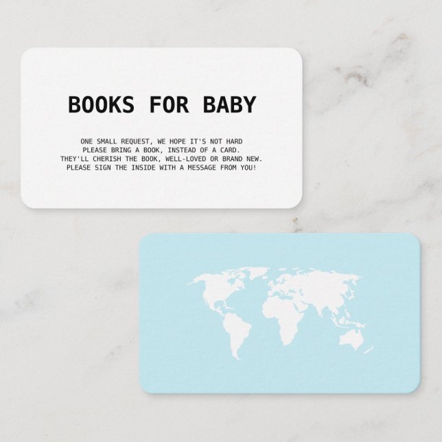 Carte D'accompagnement Livres pour bébé Voyage Boarding Pass Blue Boy (Devant / Derrière)