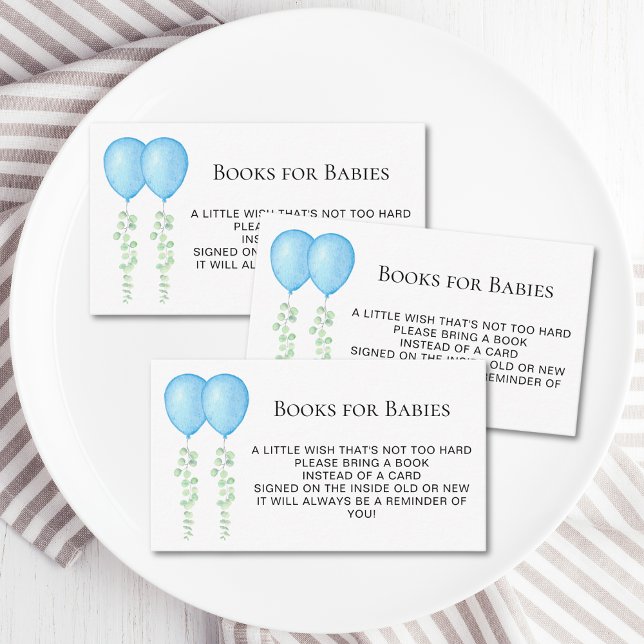 Carte D'accompagnement Livres Pour Bébés Baby shower Balloon Twins (Créateur téléchargé)