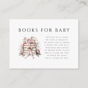 Carte D'accompagnement Livres pour bébés de Baby Shower A New Chapter