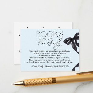 Carte D'accompagnement Livres pour bébés Hello Baby Black Bow pour bébé S