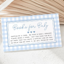 Livres pour garçons En vichy bleu pour Baby shower