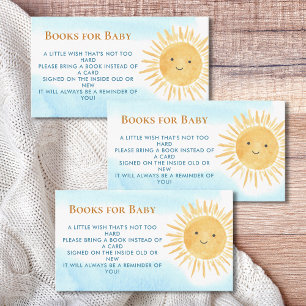 Carte D'accompagnement Livres pour le Baby shower de bébé Sun Boy