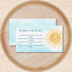 Carte D'accompagnement Livres pour le Baby shower de bébé Sun Boy