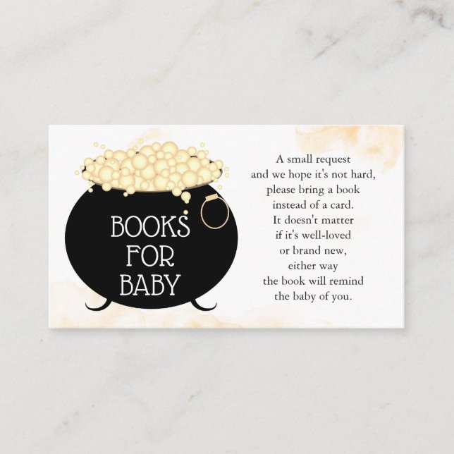 Carte D'accompagnement Livres pour le Baby shower d'Halloween Baby Brew (Devant)