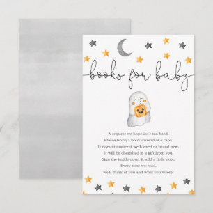 Carte D'accompagnement Livres pour le baby shower fantôme de Baby Hallowe