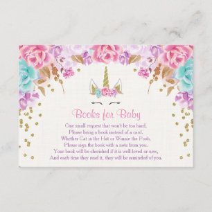 Carte D'accompagnement Livres pour le bébé, insertions de demande de