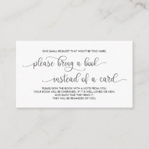 Carte D'accompagnement Livres pour le bébé, noir lettres majuscules