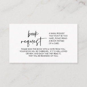 Carte D'accompagnement Livres pour le bébé, police minimale moderne