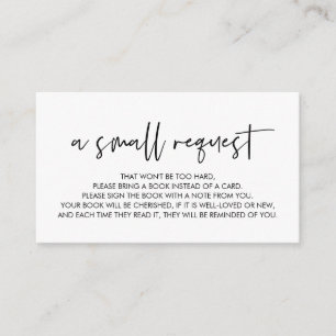 Carte D'accompagnement Livres pour le bébé, police minimale moderne