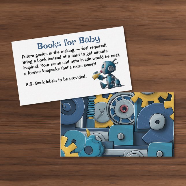 Carte D'accompagnement Livres pour les engrenages de bébé robot (Créateur téléchargé)