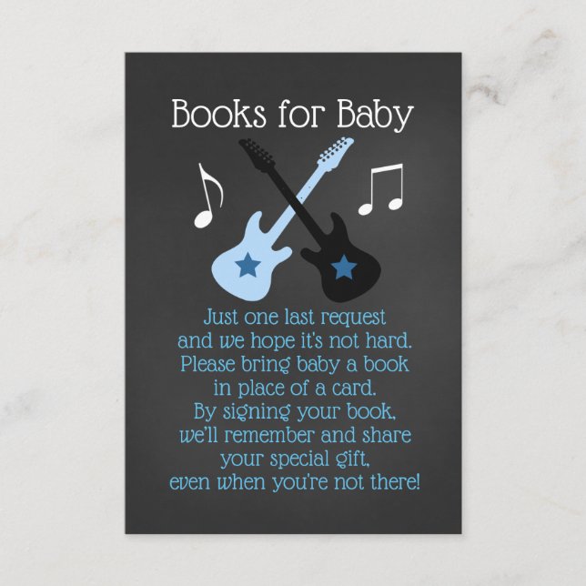 Carte D'accompagnement Livres Rock a Bye pour bébé  (Devant)