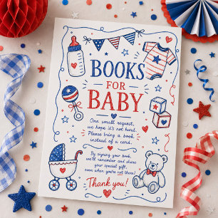 Carte D'accompagnement Livres Rouges Blancs Pour Bébé