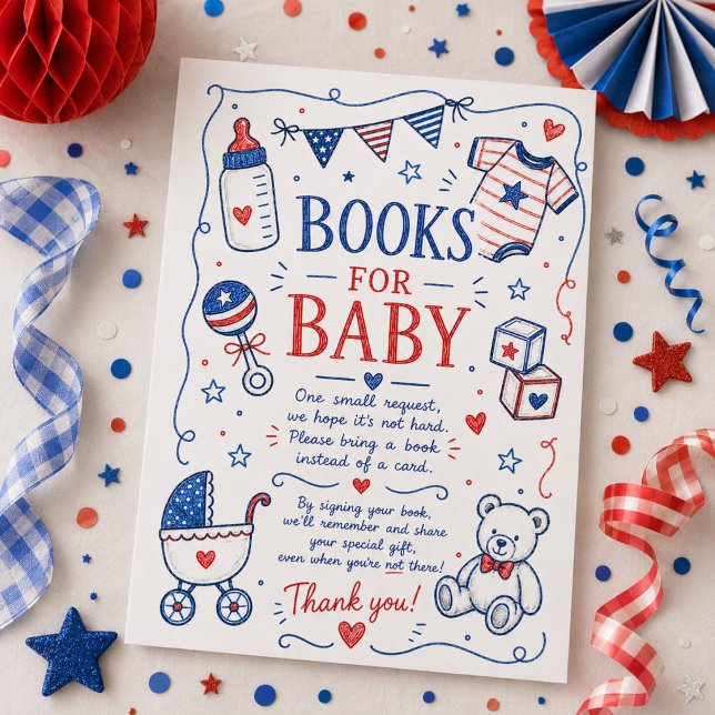 Carte D'accompagnement Livres Rouges Blancs Pour Bébé (Créateur téléchargé)