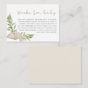 Carte D'accompagnement Livres Rustiques Neutres Sur Le Genre Pour Bébé