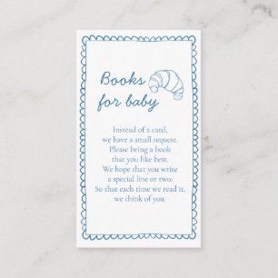 Carte D'accompagnement Livres rustiques pour bébé pain dans le Baby showe
