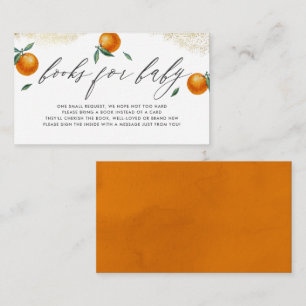 Carte D'accompagnement Livres Script Orange Little Cutie Pour Bébé