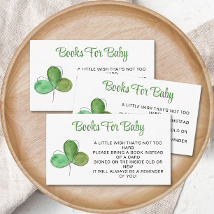 Carte D'accompagnement Livres Shamrocks Lucky Pour Baby shower Bébé