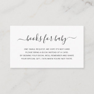 Carte D'accompagnement Livres simples neutres pour le Baby shower