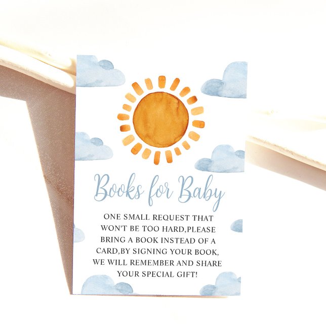 Carte D'accompagnement Livres Sunshine Et Nuages Pour Bébé (Créateur téléchargé)