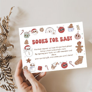 Carte D'accompagnement Livres super pour bébé Noël Père Noël Baby shower