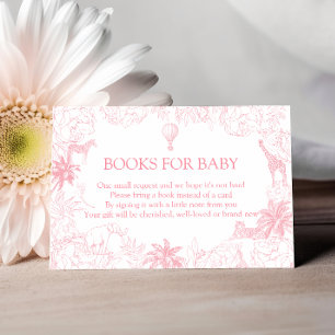 Carte D'accompagnement Livres sur les Animaux de la Jungle Rose Pâle pour