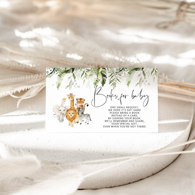 Carte D'accompagnement Livres sur les animaux de safari pour bébé ticket (Créateur téléchargé)