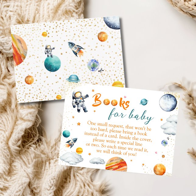Carte D'accompagnement Livres sur l'Espace pour Bébé Thème Astronaute Bai (Créateur téléchargé)