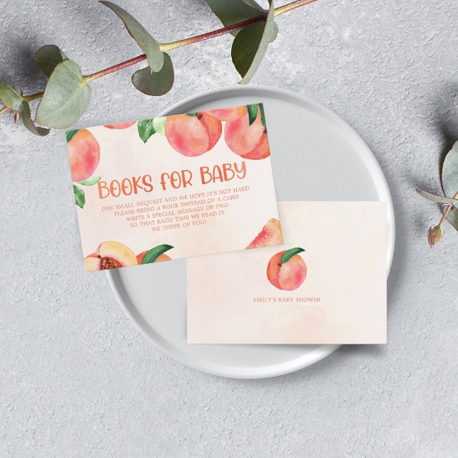 Carte D'accompagnement Livres Sweet Little Peach pour bébé (Créateur téléchargé)