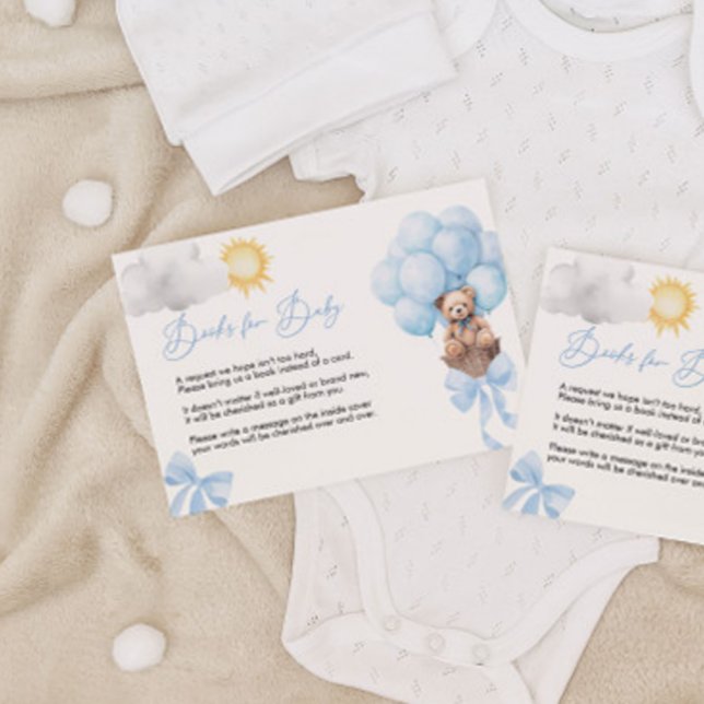 Carte D'accompagnement Livres Teddy Bear Pour Baby Card, Baby shower (Créateur téléchargé)