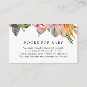 Carte D'accompagnement Livres tropicaux pour boîtier bébé
