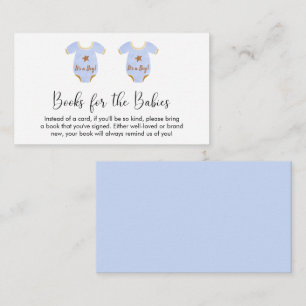 Carte D'accompagnement Livres Twin Boys Pour Baby shower