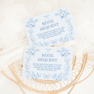 Carte D'accompagnement Livres Victoriens Bleus Français Pour Le Baby show