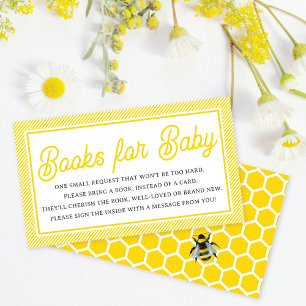 Carte D'accompagnement Livres Vintages Sweet Bumblebee Pour Baby shower b