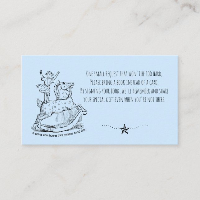 Carte D'accompagnement Livres Whimsical blue Baby Boy pour bébé (Devant)