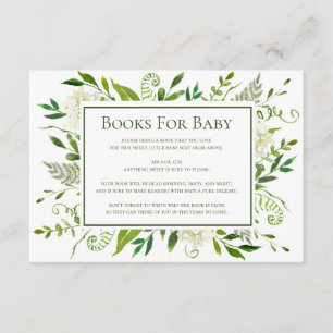 Carte D'accompagnement Livres White Hydrangeas Pour Baby shower