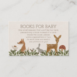 Carte D'accompagnement Livres Woodland Modernes Pour Baby Baby shower Car