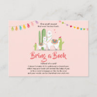 Llama Apportez un livre Baby shower Fiesta Cactus 