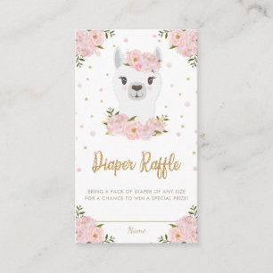 Carte D'accompagnement Llama Baby shower Blush rose floral Liaper Raffin