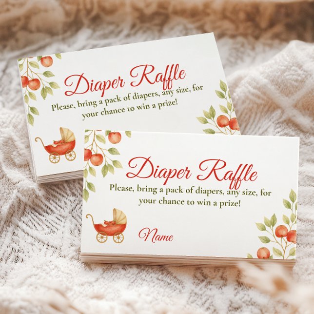 Carte D'accompagnement Locally Grown Clothesline Apple Baby Shower Diaper (Créateur téléchargé)