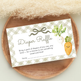 Carte D'accompagnement Locally Grown Little Sprout Shower Diaper Raffle