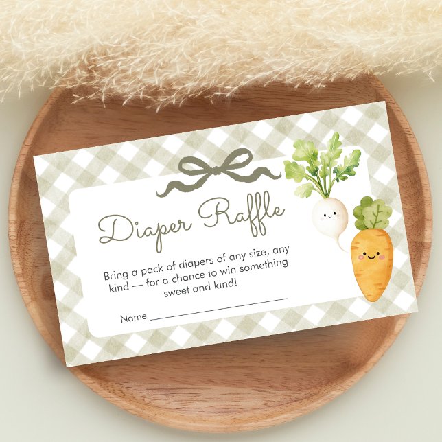 Carte D'accompagnement Locally Grown Little Sprout Shower Diaper Raffle (Locally Grown Baby Shower Diaper Raffle)