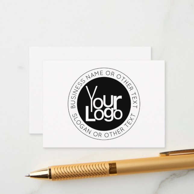 Carte D'accompagnement Logo d'entreprise et texte moderne simple modifiab (Devant/Arrière en situation)